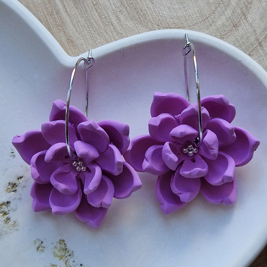 Clay Flower Earrings - Sofia