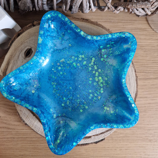 Star Trinket Dish - Turquoise Sparkle