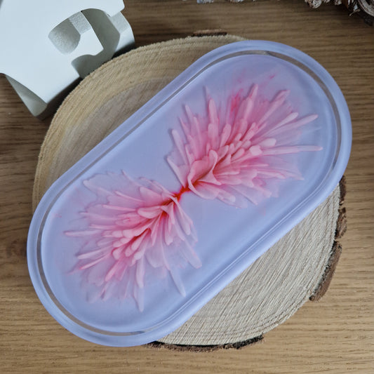 Resin Oval Trinket Dish - Pink and Lilac