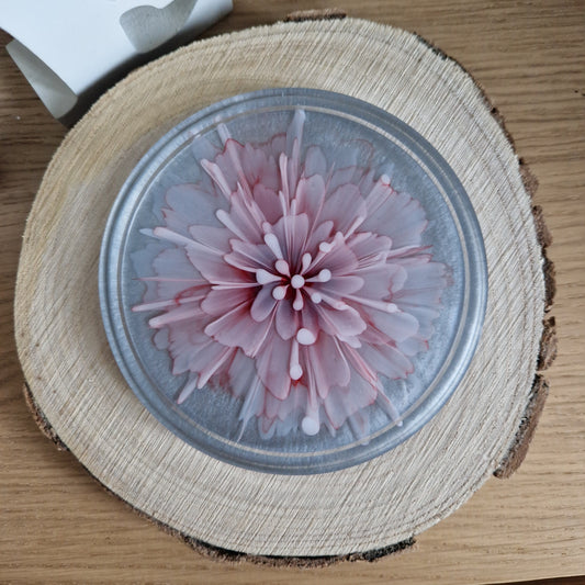 Round Trinket Dish - Red/Silver