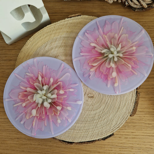 Bloom Coasters - Pair in Lilac and Pink