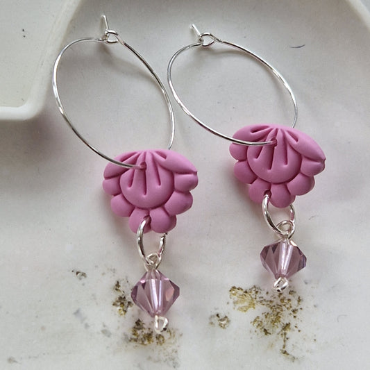 Clay Crystal Earrings - Avena