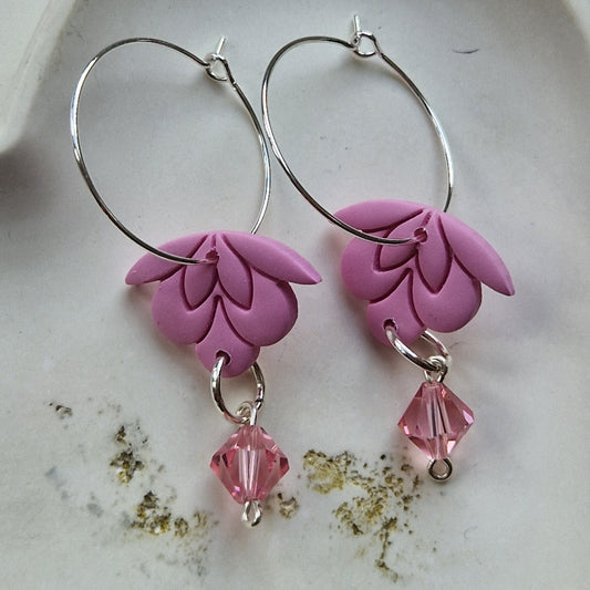 Clay Crystal Earrings - Emilia