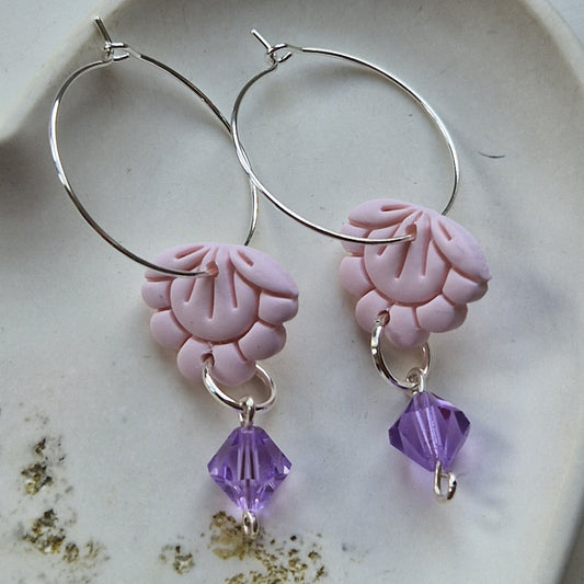 Clay Crystal Earrings - Avena