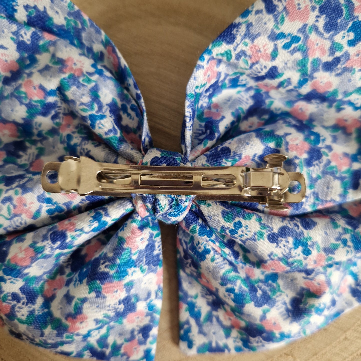 Vintage Liberty Print Hair Bow - Blue Ditsy Floral