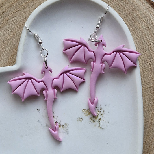 Clay Dragon Earrings - Draco