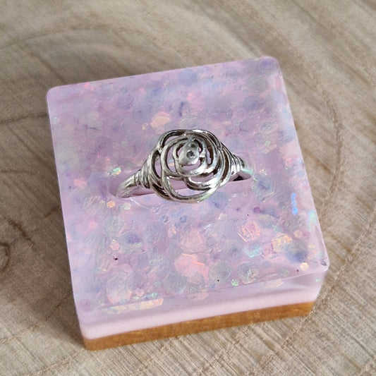 Resin Ring Holder - Lavender Sparkle