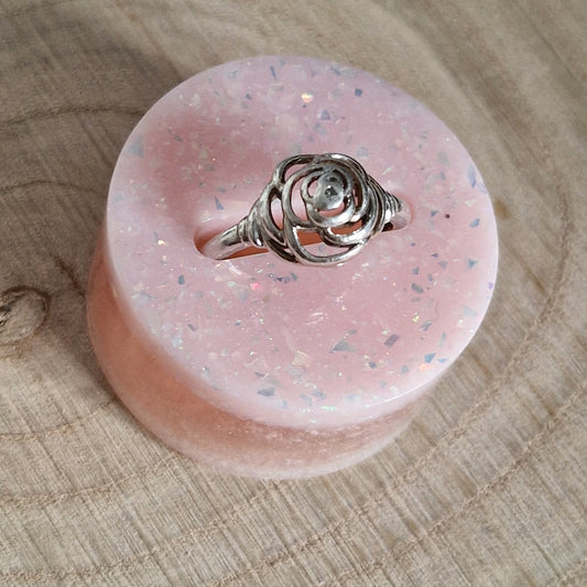 Resin Ring Holder - Pink Sparkle