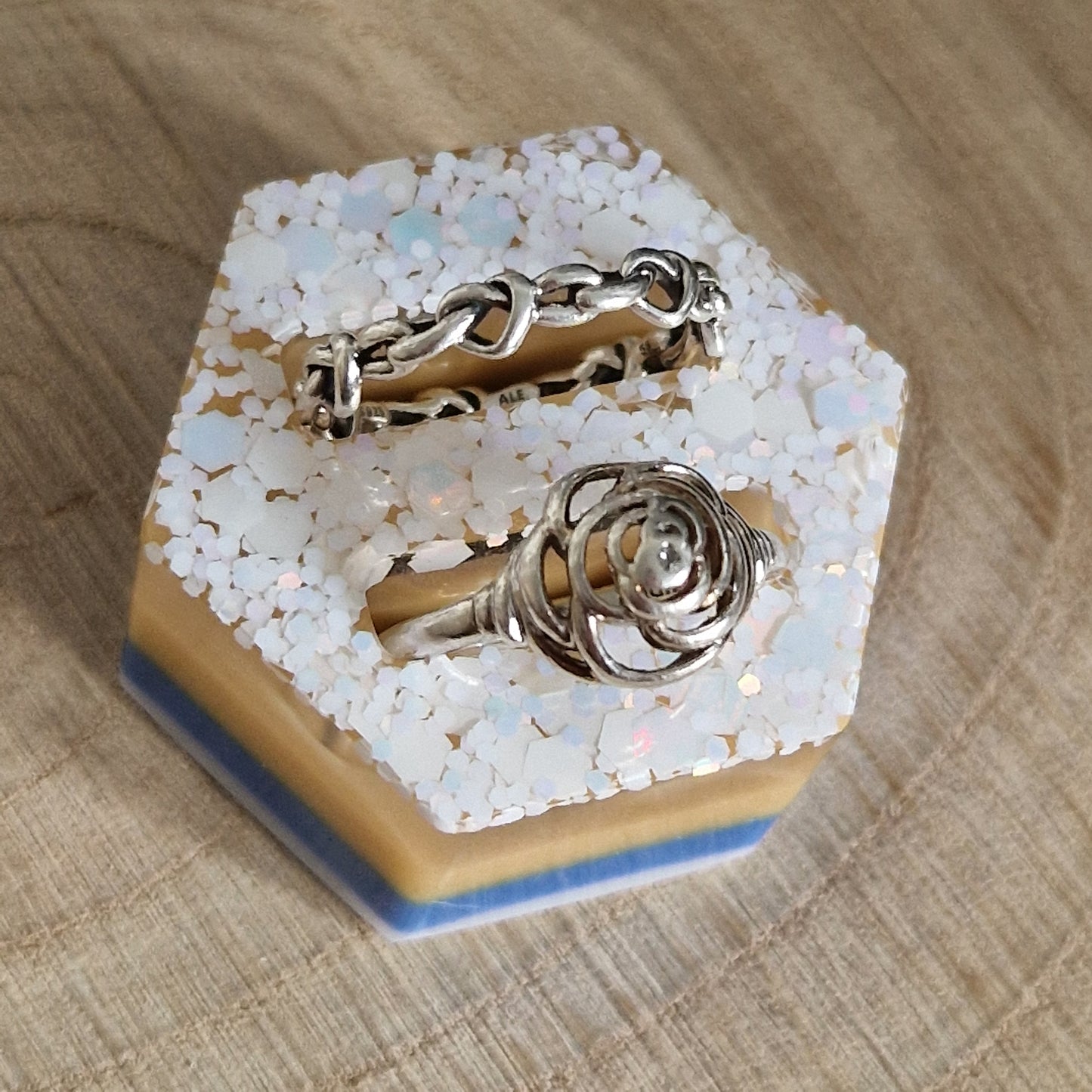 Resin Ring Holder - Stripy