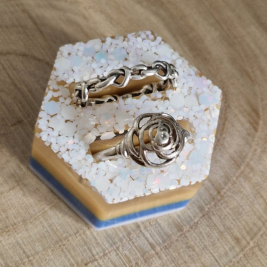 Resin Ring Holder - Stripy