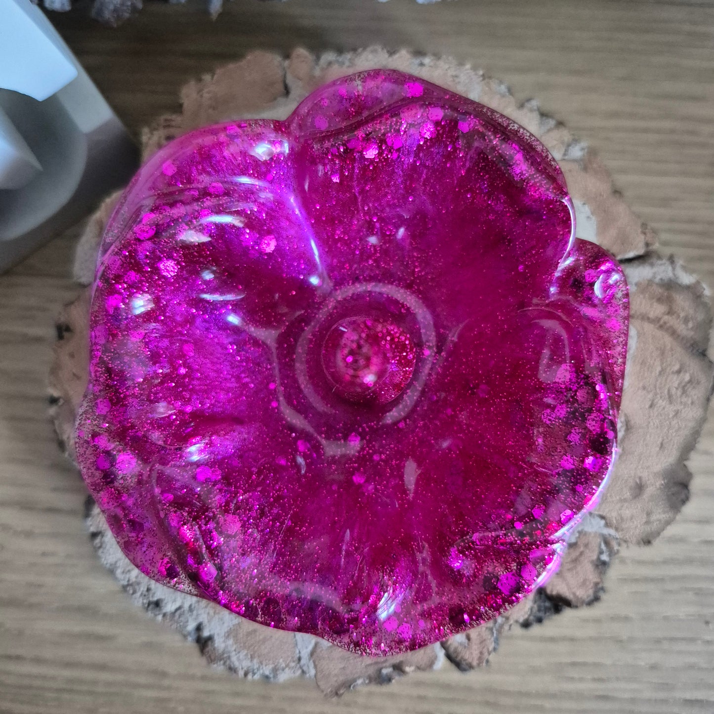 Resin Rose Ring Holder - Raspberry Tart