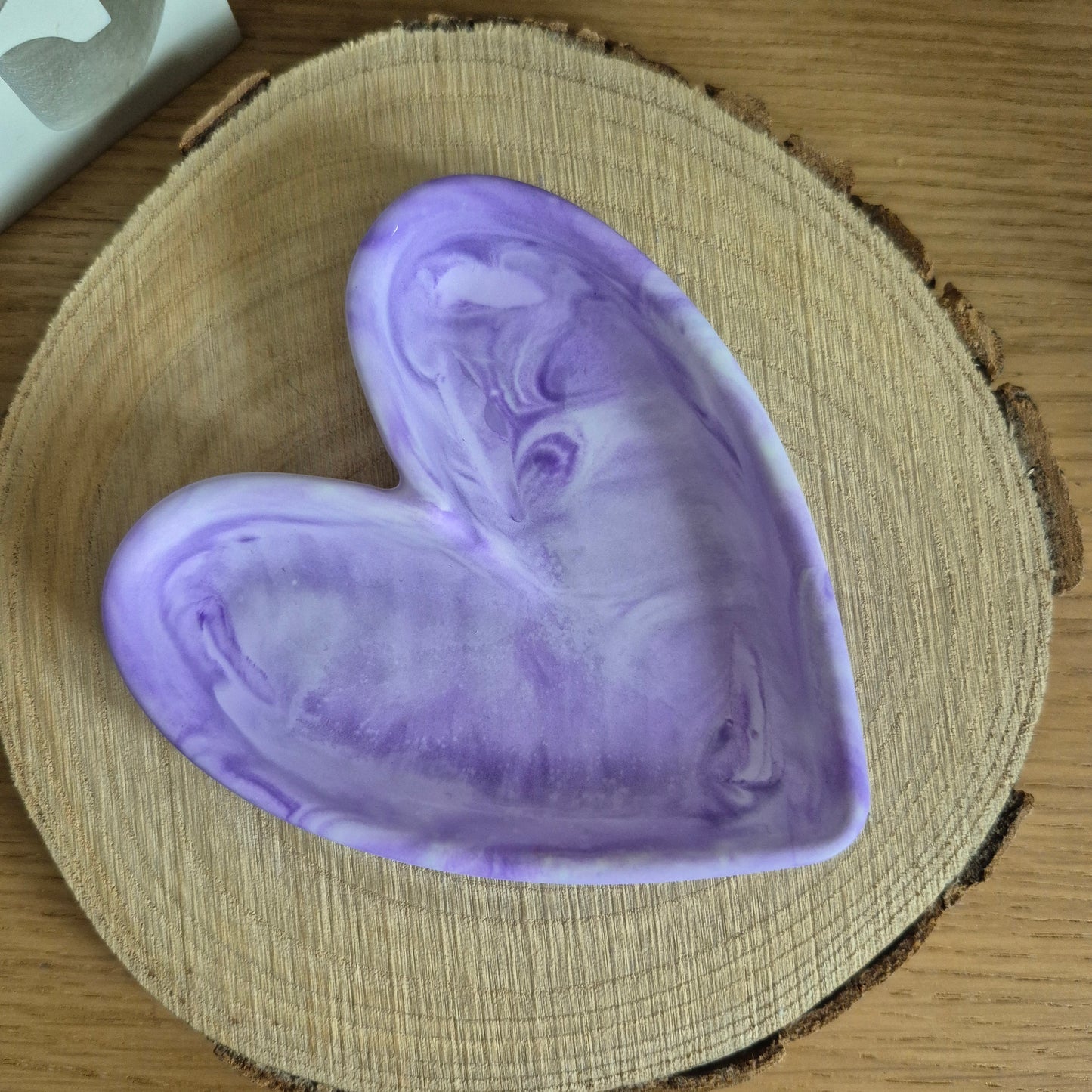Eco Resin Modern Heart Trinket Dish - Purple