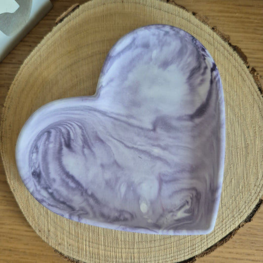Eco Resin Heart Trinket Dish - Blackcurrant