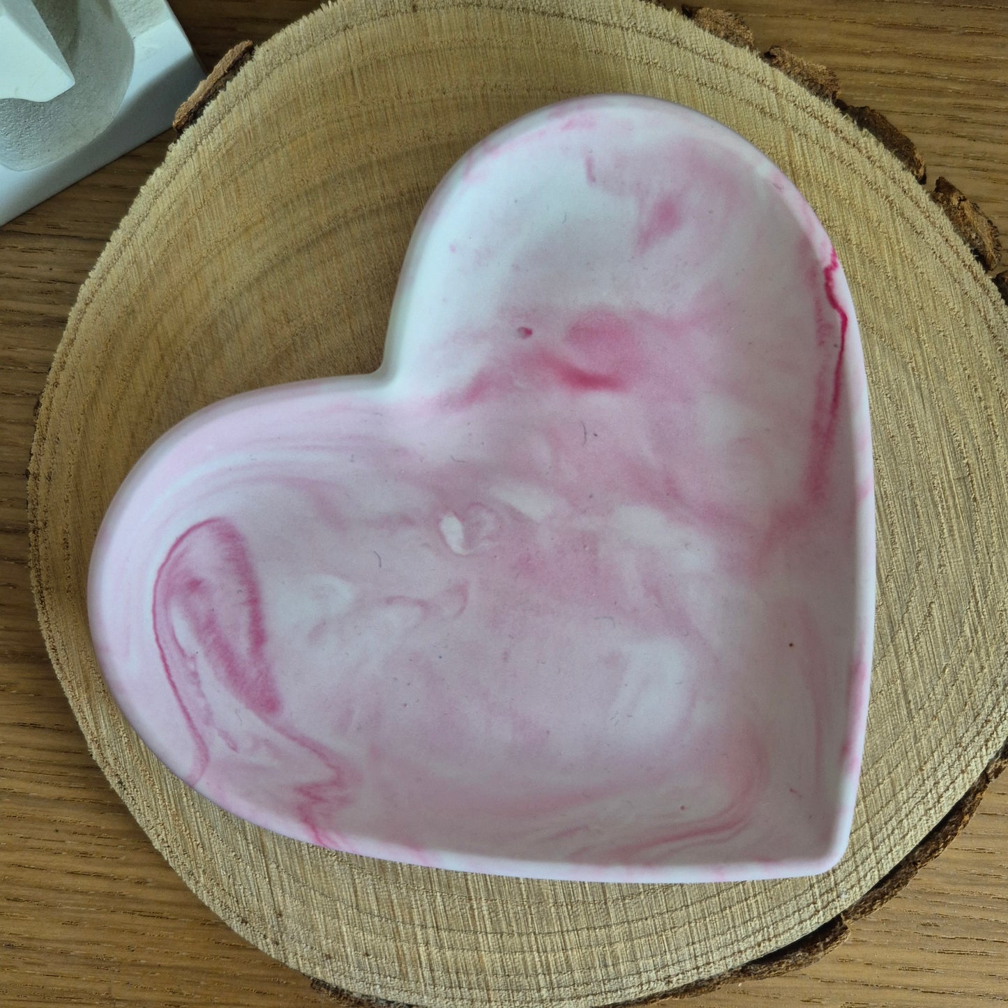 Eco Resin Heart Trinket Dish - Pink