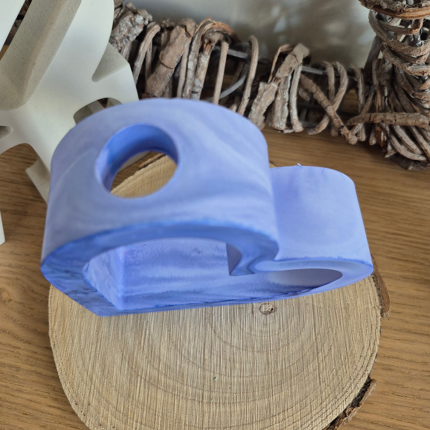 Eco Resin Heart Propagator - Periwinkle Blue