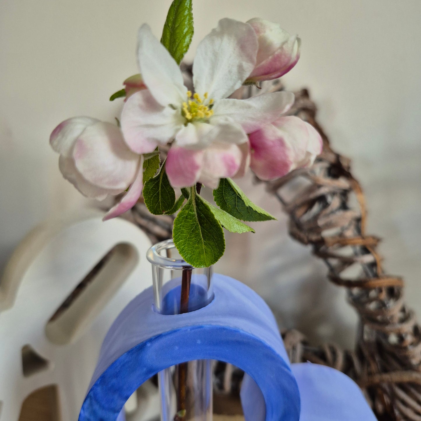 Eco Resin Heart Propagator - Periwinkle Blue