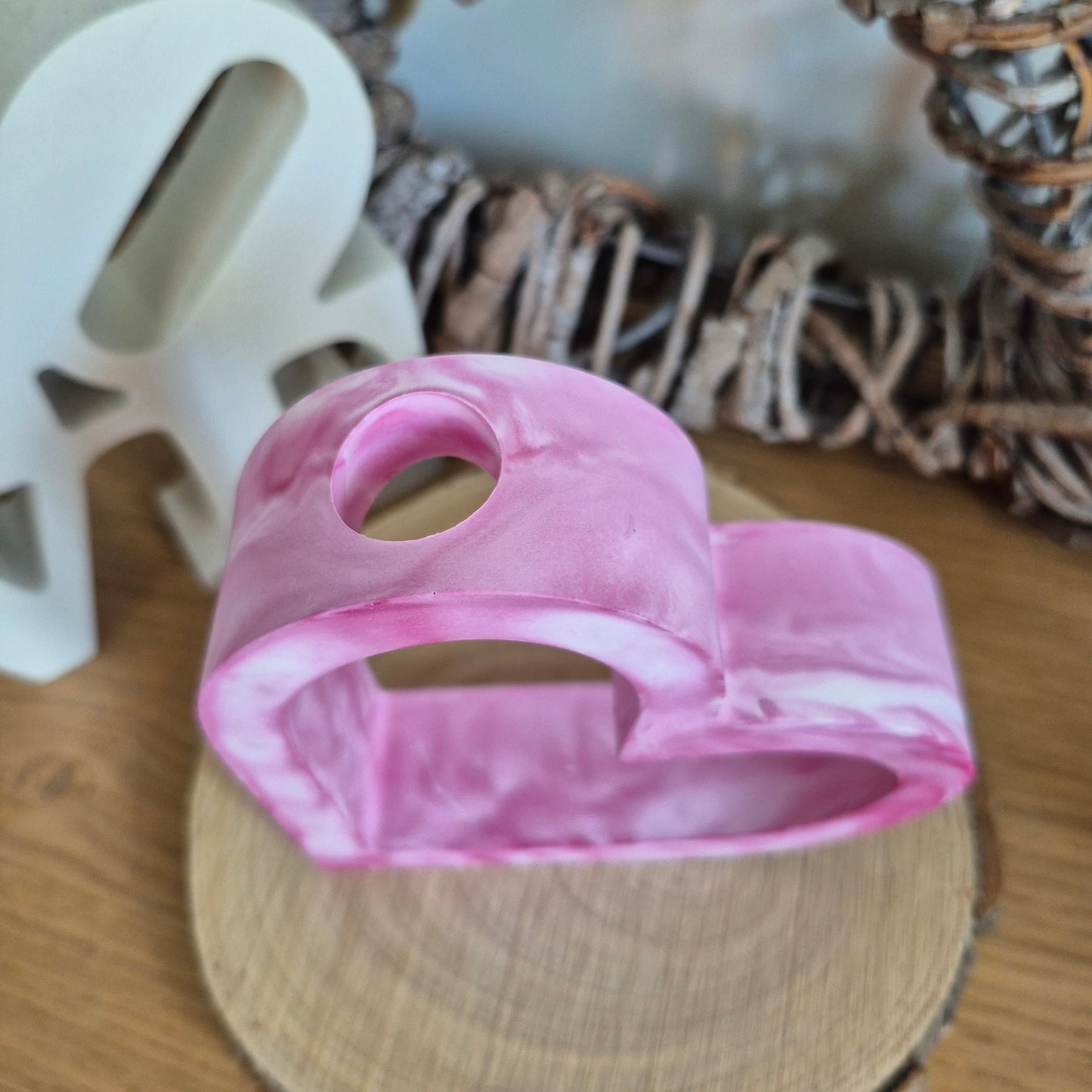 Eco Resin Heart Propagator - Ruby