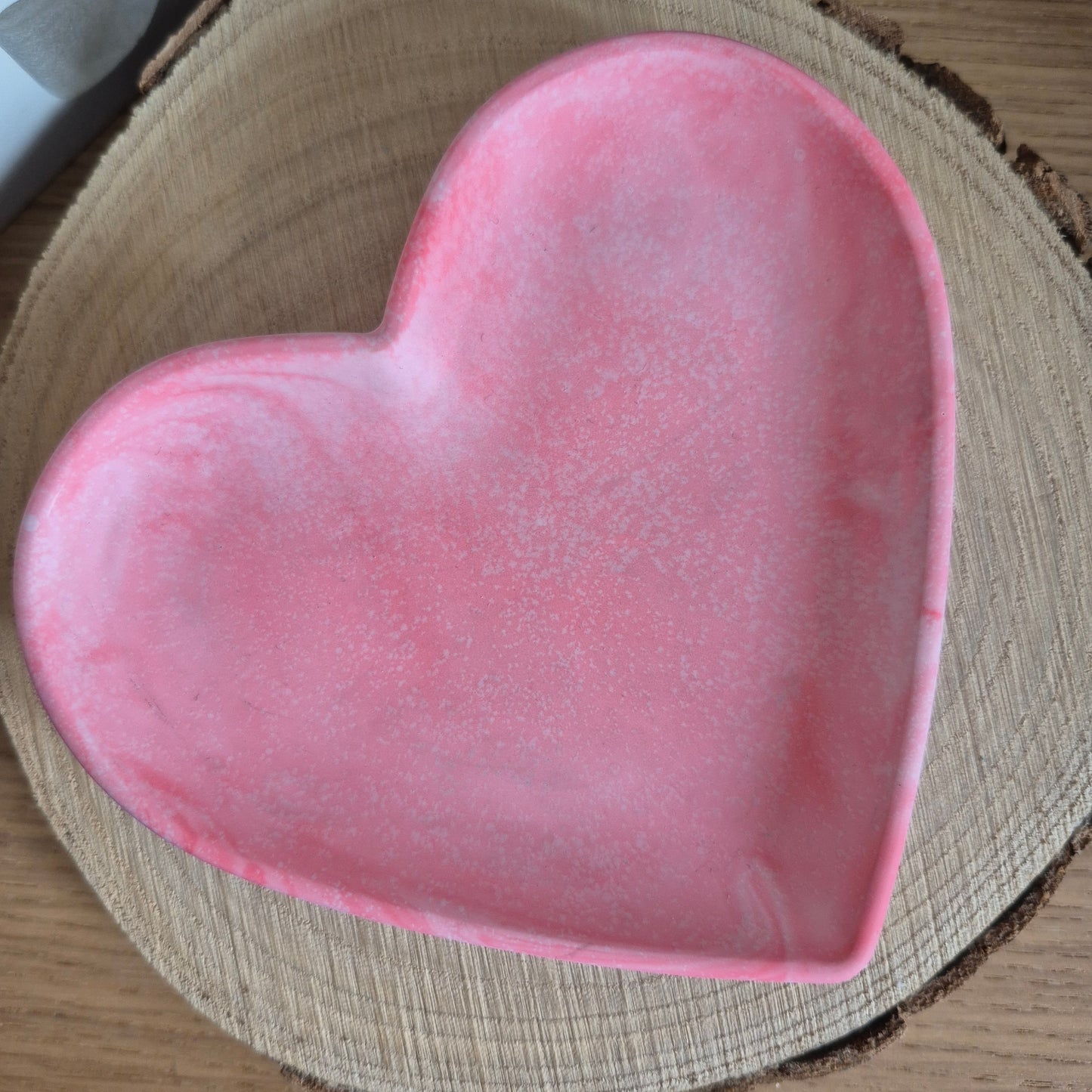 Eco Resin Heart Trinket Dish - Rose