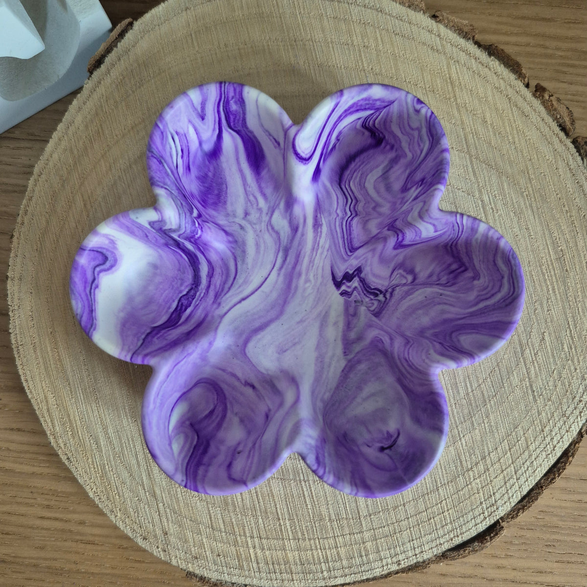 Eco Resin Small Bloom Trinket Bowl - Purple