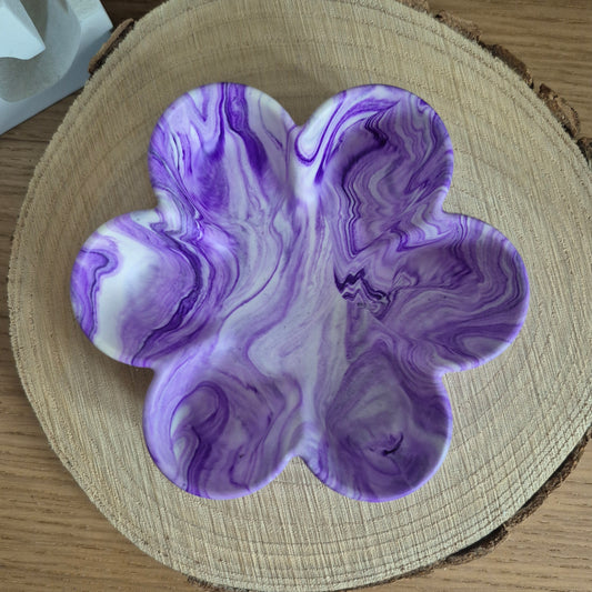 Eco Resin Small Bloom Trinket Bowl - Purple