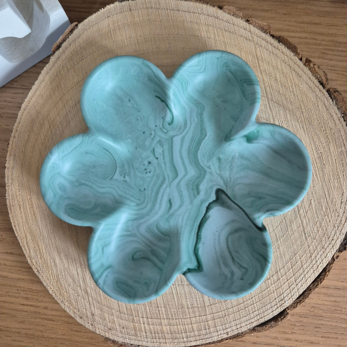 Eco Resin Small Bloom Trinket Dish - Forest