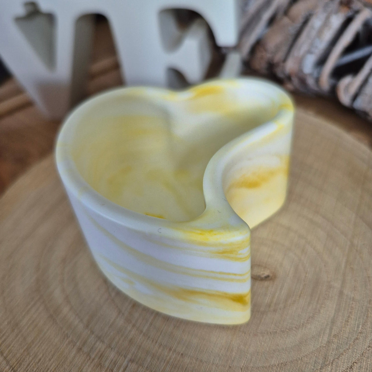 Eco Resin Twin Heart Port - Citrine