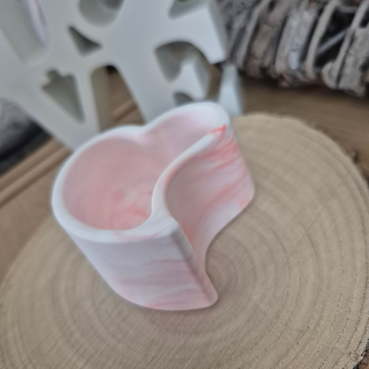 Eco Resin Twin Heart Port - Coral