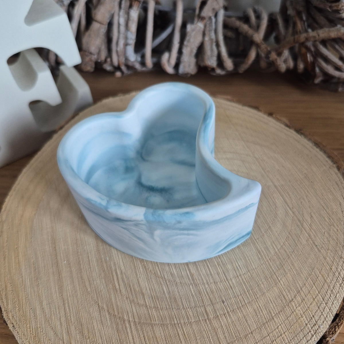 Eco Resin Twin Heart Port - Duck Egg