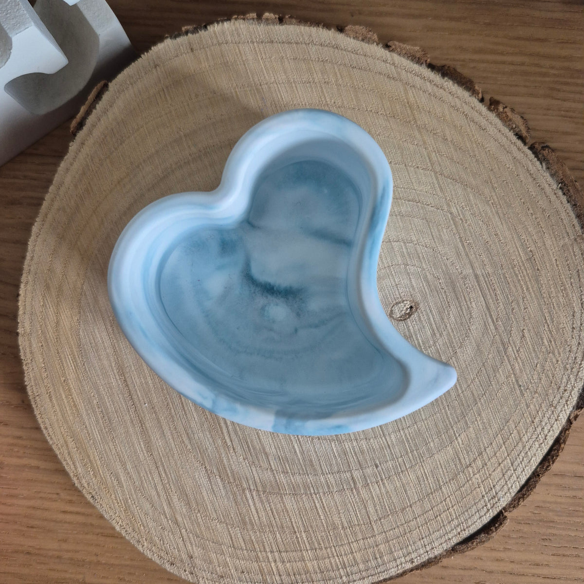 Eco Resin Twin Heart Port - Duck Egg