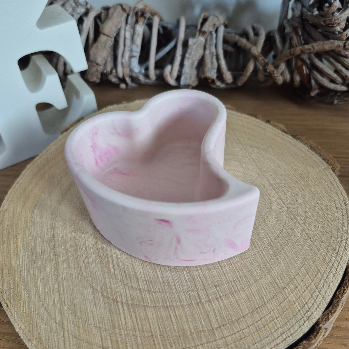 Eco Resin Twin Heart Port - Pale Pink