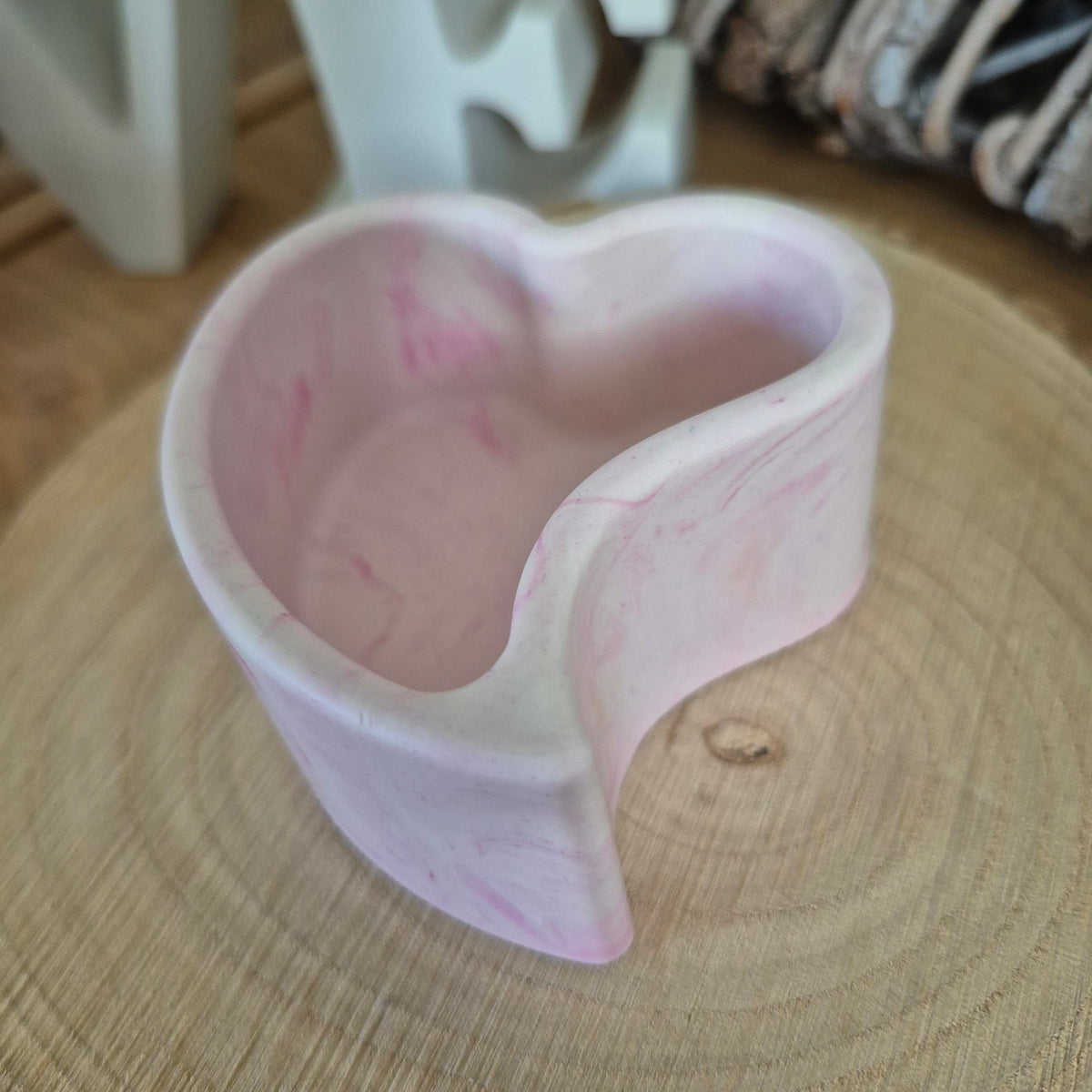 Eco Resin Twin Heart Port - Pale Pink