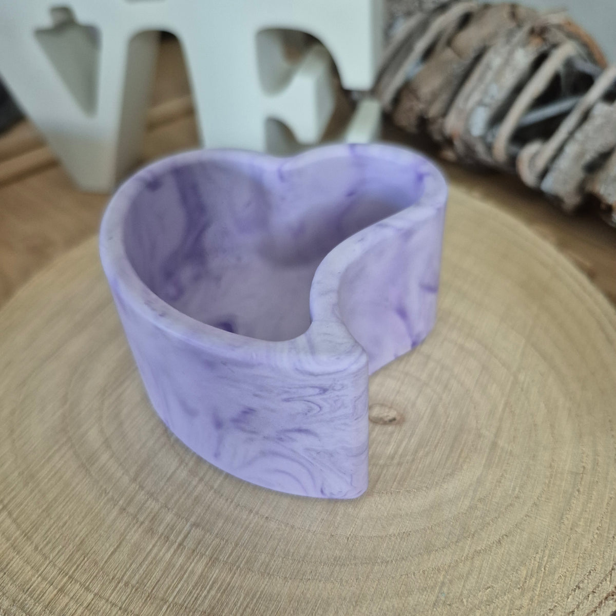 Eco Resin Twin Heart Port - Lilac