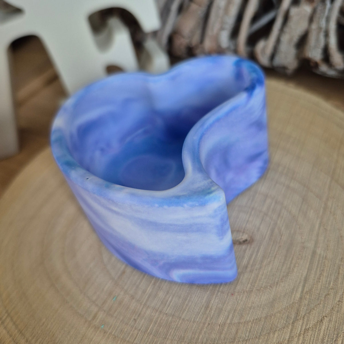 Eco Resin Twin Heart Port - Periwinkle
