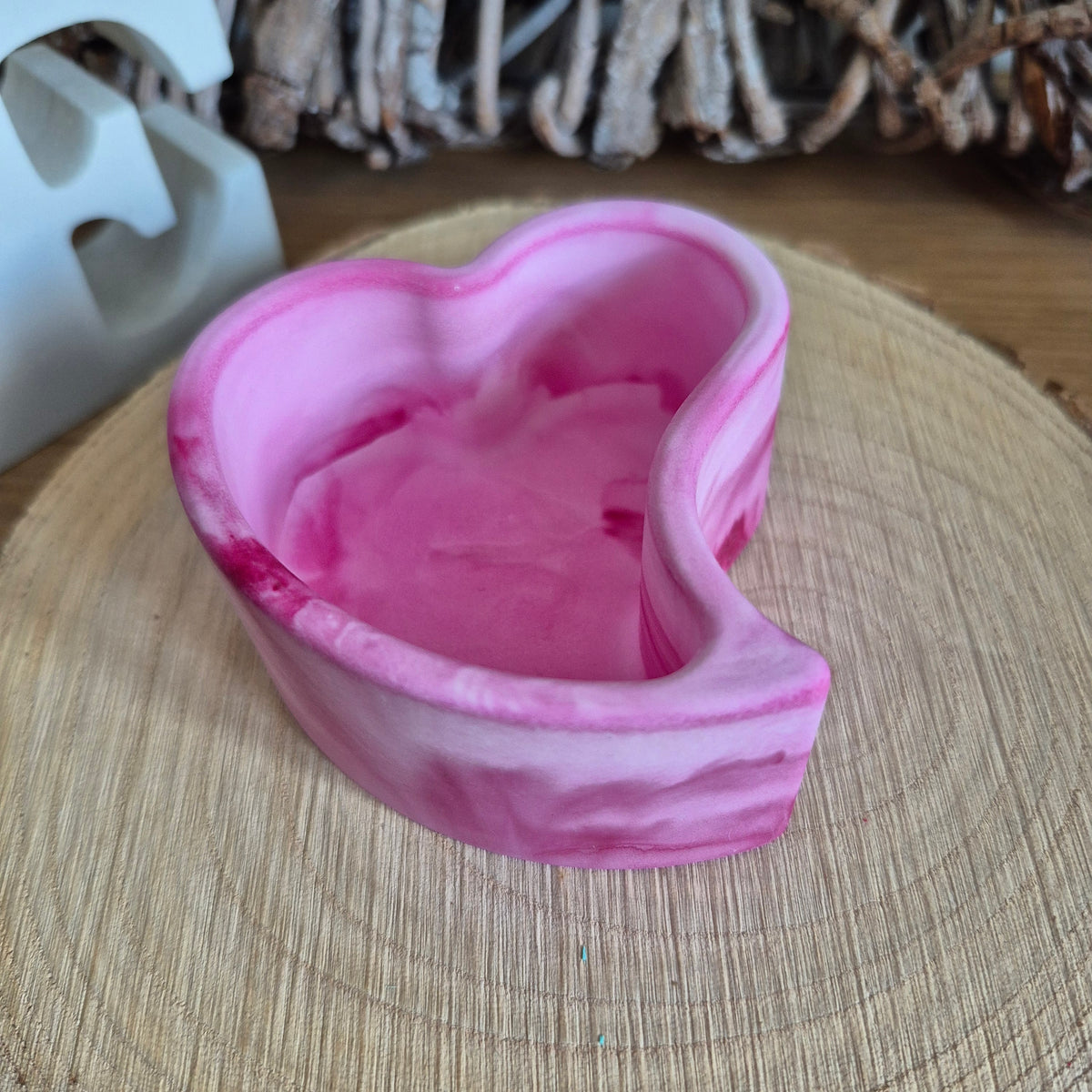 Eco Resin Twin Heart Port - Ruby