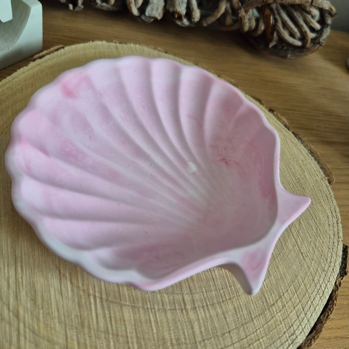 Eco Resin Shell Trinket Dish - Cherry