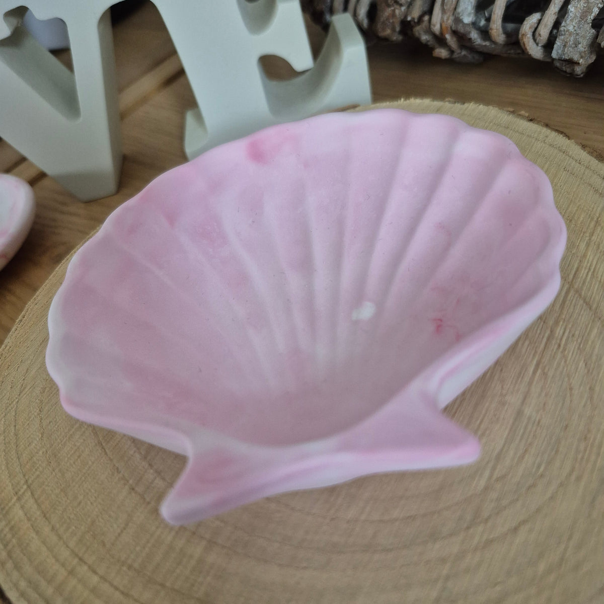 Eco Resin Shell Trinket Dish - Cherry