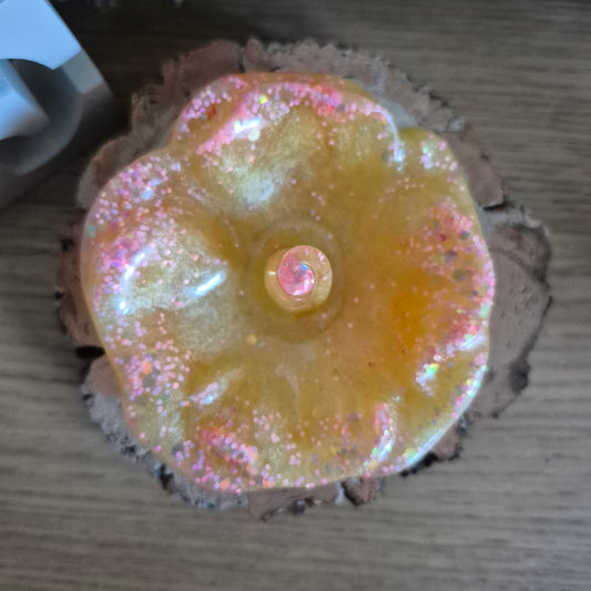 Resin Rose Ring Holder - Lemon Popsicle