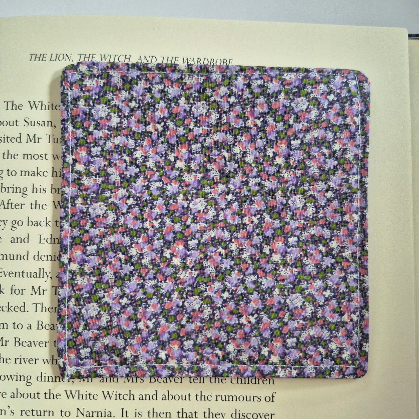 Vintage Liberty Print Corner Bookmark - Lilac Mini Floral