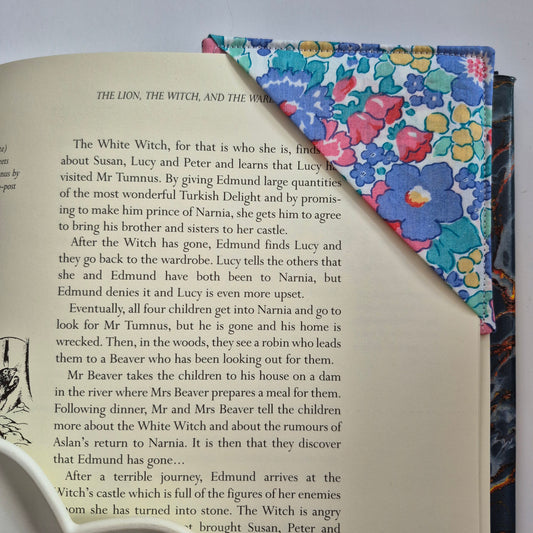 Vintage Liberty Print Corner Bookmark - Summer Blooms