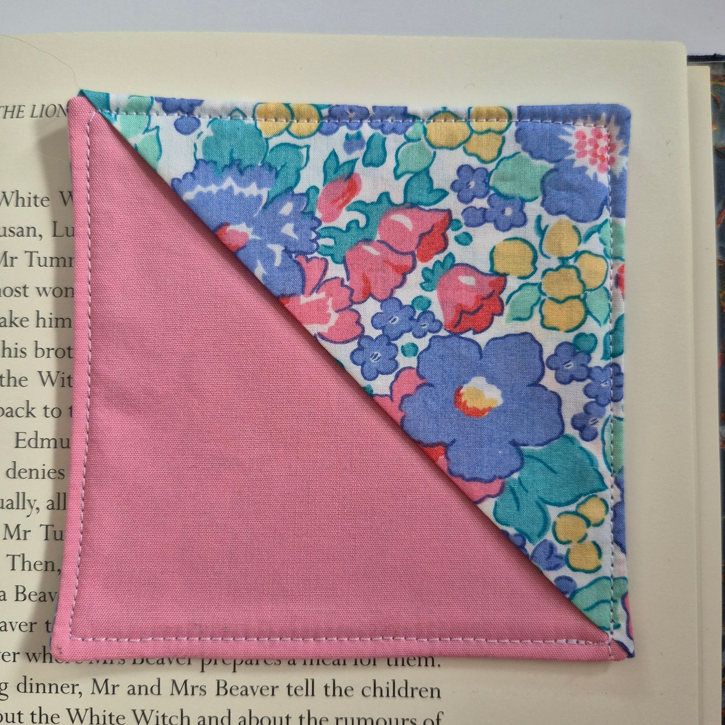 Vintage Liberty Print Corner Bookmark - Summer Blooms