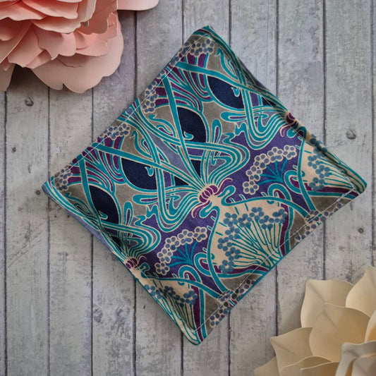 Vintage Liberty Print Lavender Sachet - Teal Art Deco