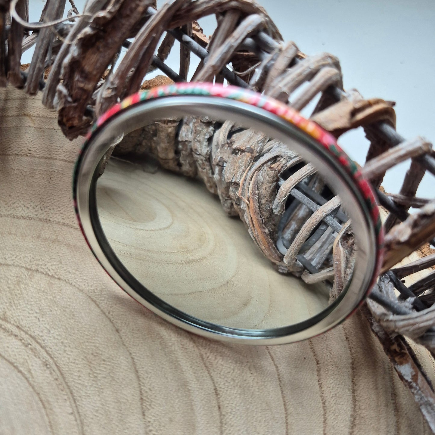 Vintage Liberty Print Compact Mirror - Red Floral