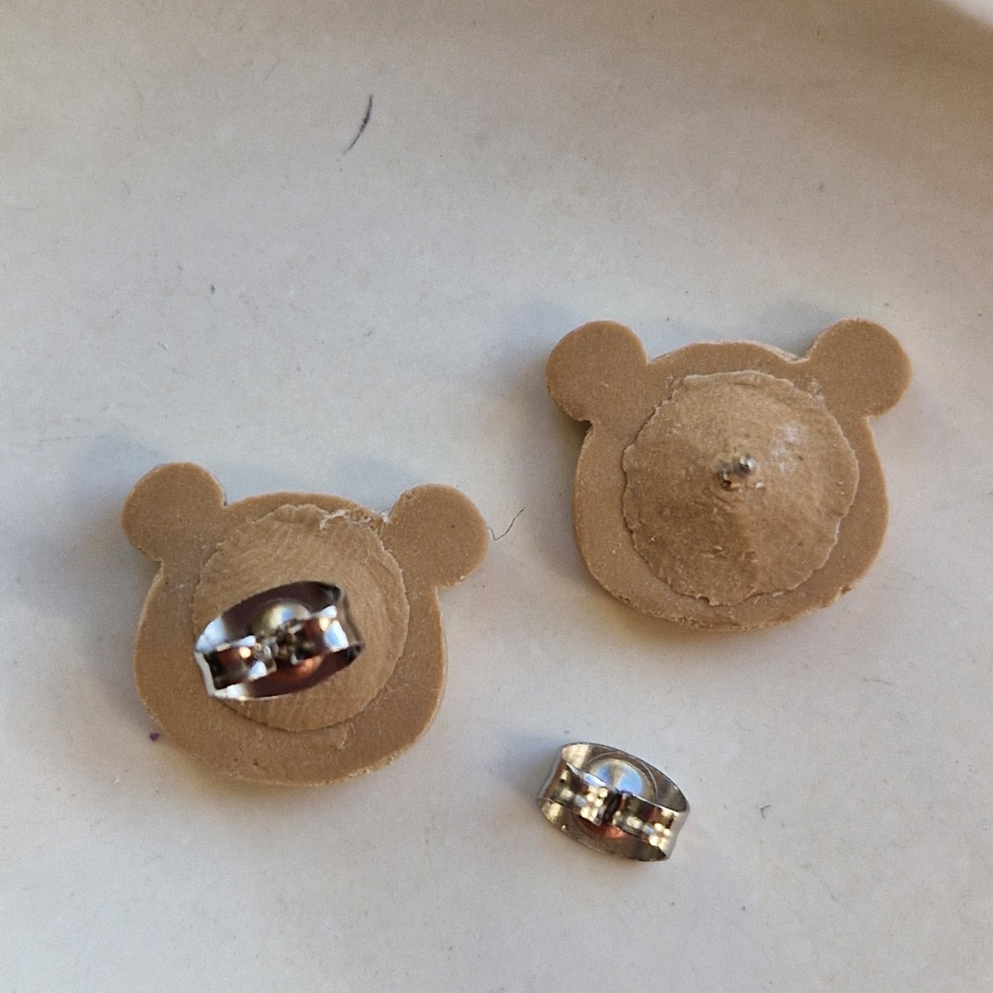 Clay Animal Stud Earrings - Bears